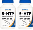 Nutricost 5-HTP 100mg, 240 Vegetarian Capsules (5-Hydroxytryptophan) - Non-GMO & Gluten Free (2 Bottles)