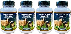 4 φιάλες Sheep Placenta Complex 100 κάψουλες / μπουκάλι, Κάντε στις ΗΠΑ, FRESH, ταχύτερη ναυτιλία !!