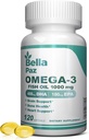 Ωμέγα 3 FishOil Συμπληρώματα - 1000mg ιχθυέλαιο 788 mg Ωμέγα-3 Λιπαρά Οξέα Burpless, 488 DHA & 180 EPA για Μυική Καρδιά Μυϊκού Μυελού Υποστήριξη και Υγεία, Συμπληρώματα για Άνδρες και Γυναίκες, 120 Softgels
