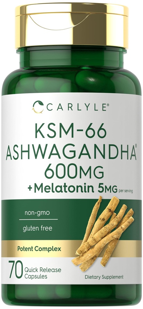Carlyle KSM-66 Ashwagandha Κάψουλες 600mg 