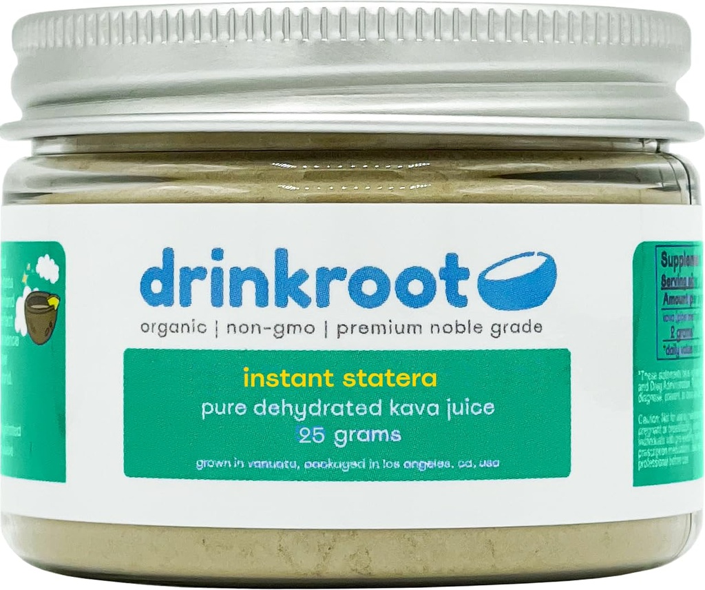 Instant Statera Vanuatu Kava - Καθαρό βιολογικό αφυδατωμένο χυμό Kava από το νησί 25g, 0,88 ουγγιά (πακέτο του 1)