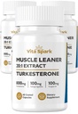 Turkesterone Muscle Leaner - High Potency Men's Supplement with Tongkat Ali & Fadogia Agrestis for Workout, Support Performance Energy Vitality Stamina Strength | 180 Capsules