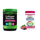 Orgain Hydrolyzed Collagen + Superfoods Σκόνη και Βιολογικά Πράσινα Superfoods Σκόνη - 1lb και 0,62lb
