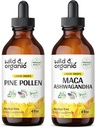 Άγρια & οργανικά Pine Pollen Βάμμα 4 fl oz & Maca Ashwagandha Βάμμα 4 fl oz