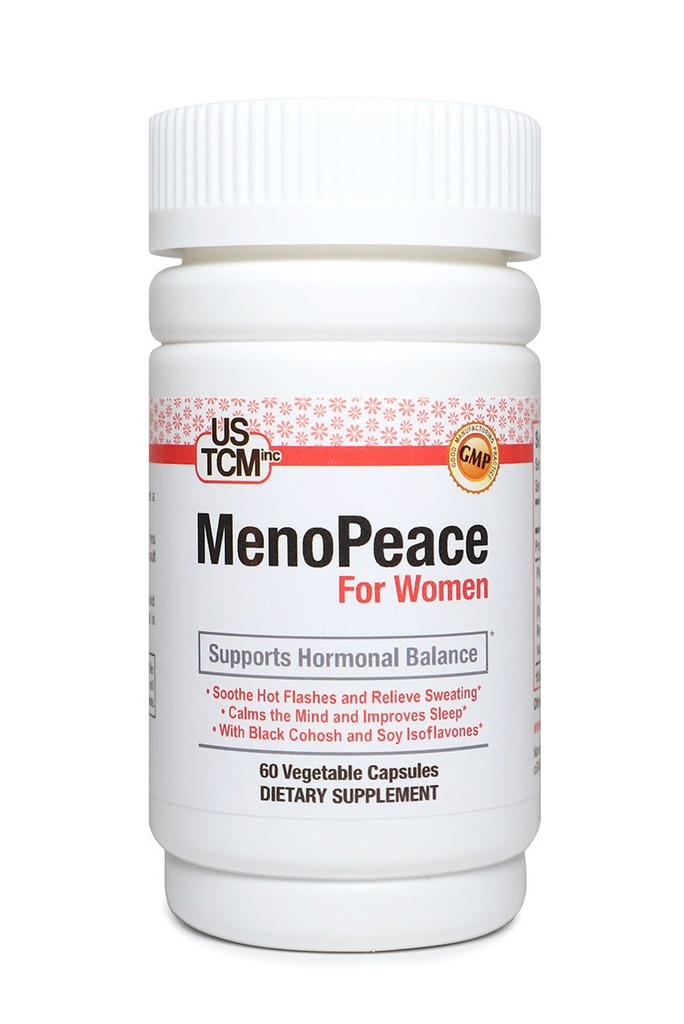 MenoPeace for Women Extra Strength - Supports Hormonal Balance - Herbal Extracts with Black Cohosh and Soy Isolavones - 500mg Per Capsule - 60 Vegetable Capsules - No Inactives