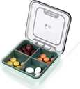 Daily Pill Organizer Vitamin Planner Φορητό κουτί ιατρικής, ταξιδιωτικά διαμερίσματα Pill Organizer Box, Moisture Proof Μικρή θήκη χαπιών για Pocket Purse Καθημερινή θήκη χαπιών για την ιατρική Βιταμίνη