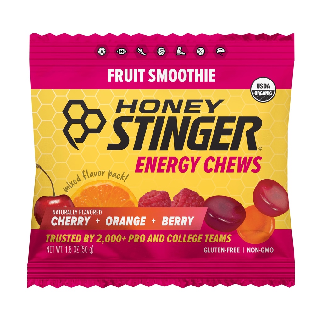 Honey Stinger, Chew Energy Fruit Smoothie Organic, 1.8 Ounce