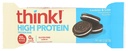 think!, High Protein Bars - Cookies and Crème, 20g Protein, 0g Sugar, No Artificial Sweeteners, Gluten Free, GMO Free, 2.1 Ounce bar