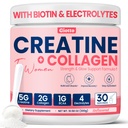 Giotto Creatine for Women with Collagen, BCAAs and Electrolytes – 5g Creatine Powder for Muscle Recovery, Strength & Hydration – Unflavored, 30 Servings