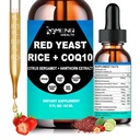 Red Yeast Rice with CoQ10 Supplement Liquid, Advanced Healthy Heart & Healthy Cholesterol Levels, Citrus Bergamot Red Yeast Rice 1200 mg for Men & Women, Extra Strength Liquid Red Yeast Rice丨2Fl Oz