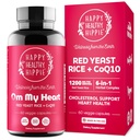 Red Yeast Rice with CoQ10 Supplement 1200 mg - Supports Cholesterol Balance, Heart Health & Circulation - Antioxidant Support with Coenzyme Q10 - Citrinin-Free, Non-GMO, Vegan, 60 Ct