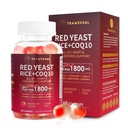 Red Yeast Rice 1800mg with 200mg CoQ10 Gummies, Cholesterol, Heart Health & Antioxidant Support, 8-in-1 Sugar Free with Omega-3, Turmeric, Hawthorn, Garlic, Vitamin C, Vitamin E - Vegan- 60 Gummies