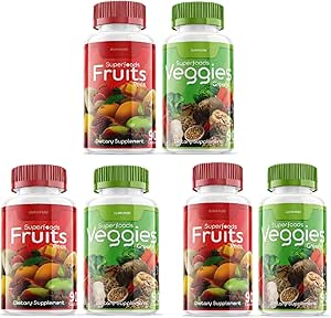 90 Capsules Each Bottle 540 Capsules superfoods Veggies Greens and Reds Fruits Triple Pack