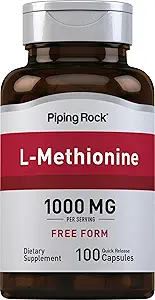 Piping Rock L Methionine 1000mg | 100 Capsules | Free Form Supplement | Non-GMO, Gluten Free
