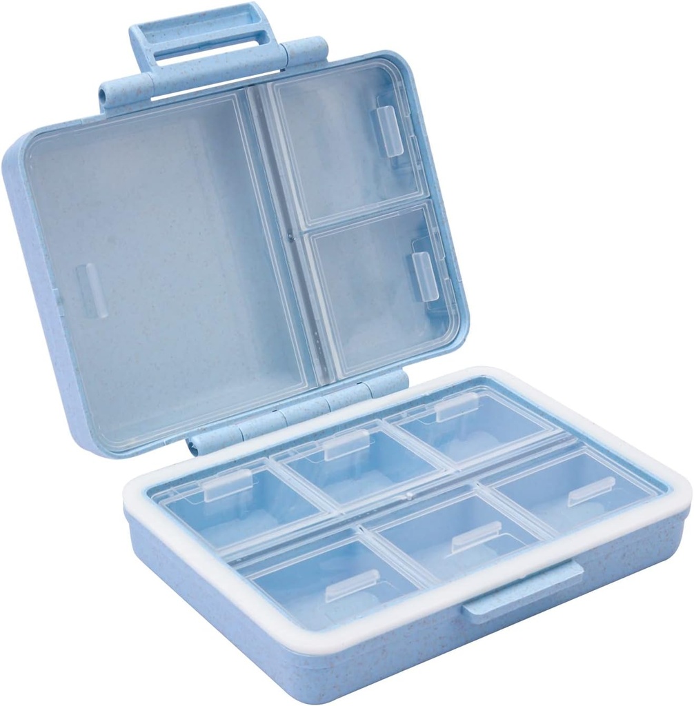 Travel Pill Organizer Θήκη Pocket Container, 9 Διαμερίσματα Καθημερινή Θήκη Χάπια για Βιταμίνη / Fish Oil / Συμπληρωματικά
