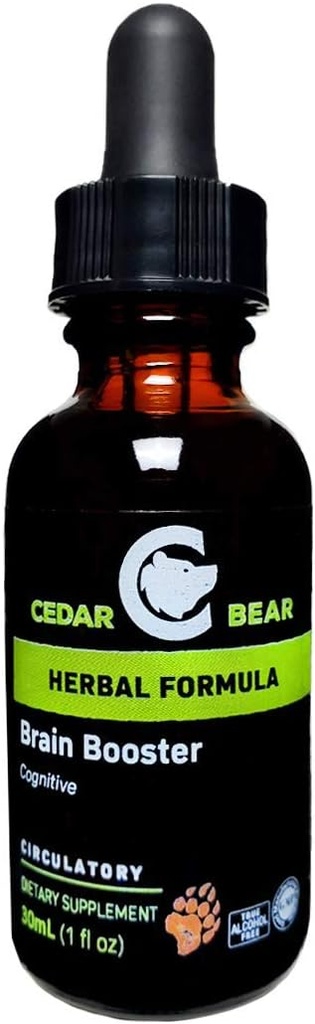 Cedar Bear Brain Booster ένα υγρό βοτανικό συμπλήρωμα Αυτό είναι μια γενική μνήμη και ζωτικότητα υποστήριξης 1 Fl Oz