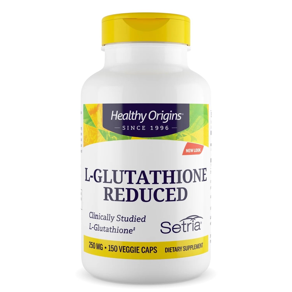 Healthy Origins Setria L-Glutathione 250 mg, 150 Veggie Capsules - Reduced Form Master Antioxidant Supplement - Supports Liver Health, Detoxification, Immune Function & Healthy Skin - 5 Month Supply