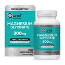 Qunol Μαγνήσιο Γλυκινικό 300mg, 100% Γλυκινικό Χηλικό συμπλήρωμα μαγνησίου, 150ct δισκία