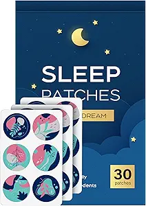 Sleep Patches, 30 Pack Upgraded Deep Sleep Patches for Adults, All Natural Deep Patch, Quick Acting Ingredients, for Men and Women, Easy to Use That Last All Night - Blue - 23