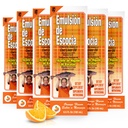 Emulsion de Escocia Orange Flavor 6-Pack – Omega-3 Cod Liver Oil Liquid Supplement for Kids – Vitamins A, D, E & B1 – Immune System & Growth Support – 6.5 Fl Oz Pack of 6– Fish Oil for Children