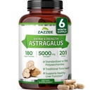 Zazzee Extra Strength Astragalus Root 20:1 Extract, 5000 mg Δύναμη, 70% Πολυσακχαρίτες, 180 κάψουλες Vegan, 6μηνη προσφορά, 100% χορτοφαγική, τυποποιημένη και συμπυκνωμένη εκχύλισμα 20X, μη ΓΤΟ