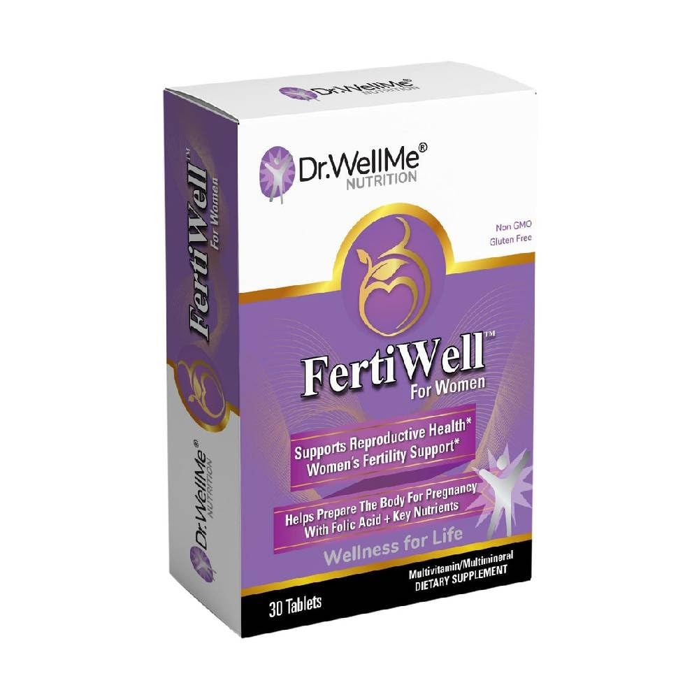 FertiWell Women's Fertility Nutritional Blend - 21 Key Nutrients for Hormonal Balance, Uterine Health & Reproductive Wellness - Non-GMO, Gluten-Free - 30 Tablets