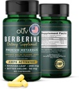 oliv Pure Berberine Supplement Capsules – Berberine HCI 1000mg - Φυσική Μεταβολική Υποστήριξη με 200mg Bitter Melon Fruit Extract και 50mg Banaba Leaf – 2 Κάψουλες Veggie Καθημερινά (30 Σερβιέτες)