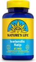 Nature’s Life Ισλανδικά δισκία Kelp 41 mg - Συμπλήρωμα ιωδίου και Θυρεοειδούς Υποστήριξης - Χωρίς γλουτένη, Χωρίς GMO Green Superfood - Εγγύηση 60 ημερών - 500 σερβιέτες, 500 δισκία