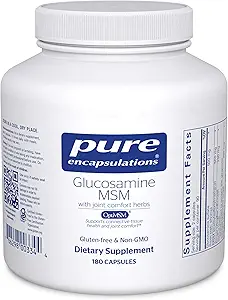 Pure Encapsulations Glucosamine MSM | Supplement for Joint Support, Mobility, Comfort, Cartilage Health, and Connective Tissue* | 180 Capsules