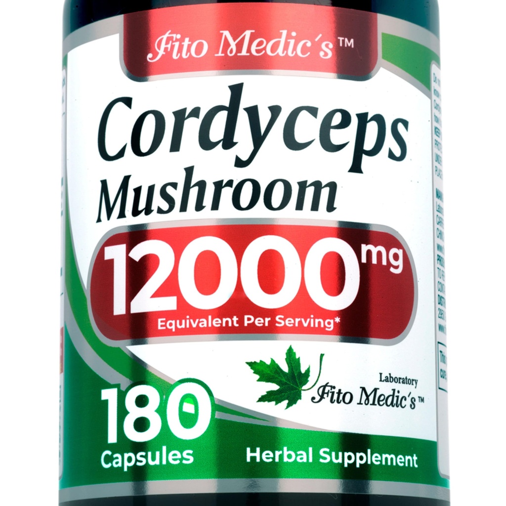 FITO MEDIC'S Lab | Cordyceps Mushroom | 180 Capsules | Cordyceps Mushroom Pills