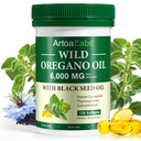Oregano Oil Capsules with Black Seed Oil | 6000mg Organic Oregano Oil Softgels | Aceite de Oregano Health Support | Non-GMO & Gluten Free | 120 Softgels