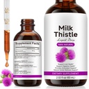 Milk Thistle Silymarin Marianum Liquid Drop for Liver & Kidney Cleansing Support, Potent Antioxidant, Herbal-Based Formula, Sugar-Free, Alcohol-Free, Non-GMO - 2 Fl.Oz/60 ML