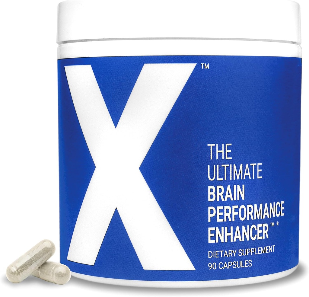 X - The Ultimate Brain Performance Enhancer — Η πιο ισχυρή κάψουλα συμπλήρωμα εγκεφάλου του κόσμου - Αύξηση Εστίασης, Ενέργεια, Μνήμη, Συγκέντρωση, Παραγωγικότητα - Υποστηρίζεται από την Επιστήμη - Nootropic Stack