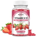 Vitamin B12 Gummies - 5000 mcg Methylcobalamin with Iron, Vitamin C, D3 & Folate, Energy Support and Metabolism, Immune, B-12 Complex Chewable Supplement for Men & Women,Strawberry Flavor