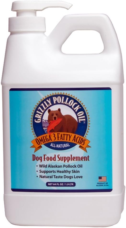 Συμπλήρωμα διατροφής σκύλου λαδιού Grizzly Pollock, 64 ουγγιά