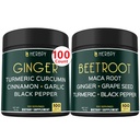 Bundle 5in1 Ginger συμπλήρωμα & 6in1 Beet Root Κάψουλες - Υποστηρίζει την υγεία της καρδιάς, ανοσοποιητικό και Digestive