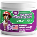 All-Natural Mushroom Powder for Dogs for Immunity, Cognition, Longevity, Bumps, and Lumps Support, Turkey Tail Mushroom for Dogs with Lion’s Mane, Reishi & Cordyceps, 4.25 oz Jar
