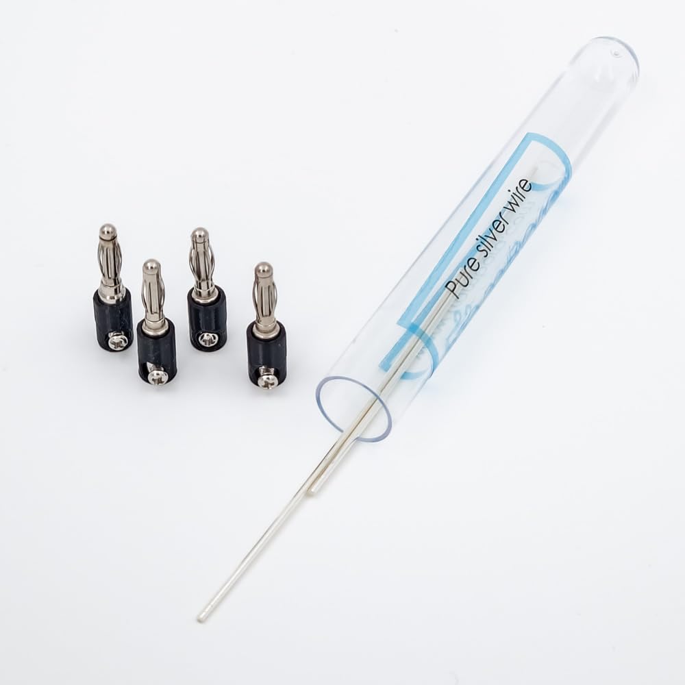 Colloidal Silver | Pair of Pure Silver Wire 99.99% | Certificate | 9999 | 15 Gauge 4” | Plus 4pcs Wire Holders
