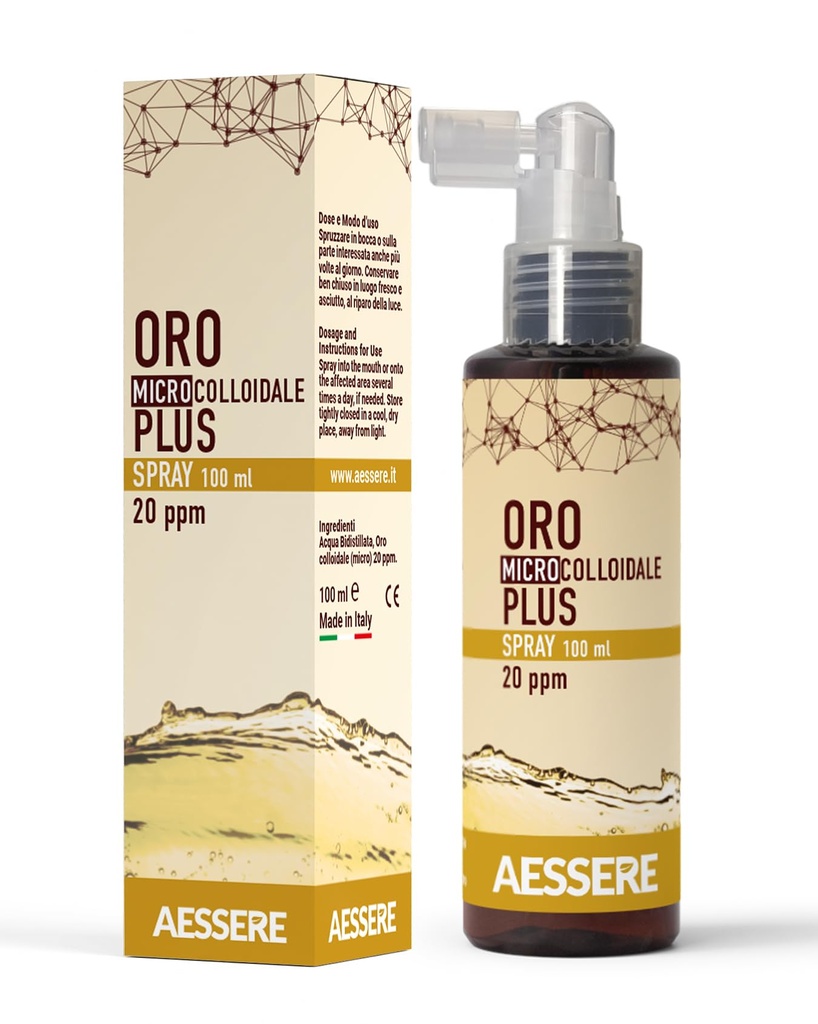 Gold Colloidal Plus Spray, 20 Ppm, 100 ml