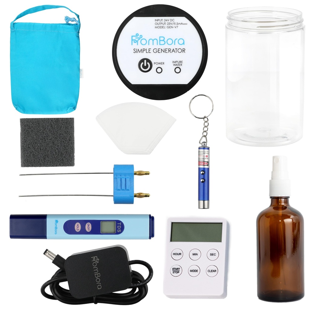 Colloidal Silver Generator Kit Max – 99.99% Pure Silver Wire, TDS Meter, Laser, Jar, Amber Bottle & Travel Bag – Constant Current Machine for True Nano Particles at Home