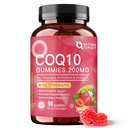 NATURE TARGET CoQ10 Gummies 200mg, Coenzyme Q10 Supplement with Multivitamins, Beetroot, probiotics for Heart & Energy Support, Powerful Antioxidant, Natural Strawberry Flavor, Non-GMO, 90 Gummies