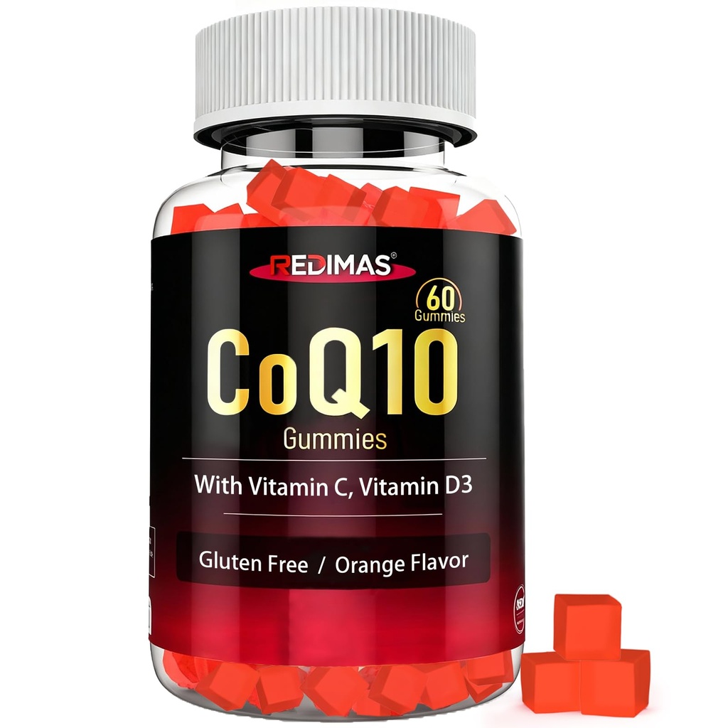 CoQ10 Gummies for Adults, Fruit Flavored, 60 Gummies