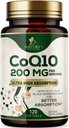 CoQ10 Softgels - Coenzyme Q10 200mg Per Serving - Extra Strength Coenzyme Q10 Supplement - Piperine for Enhanced Absorption - CoQ10 Antioxidant for Heart Health Support - Bottled in USA - 120 Softgels