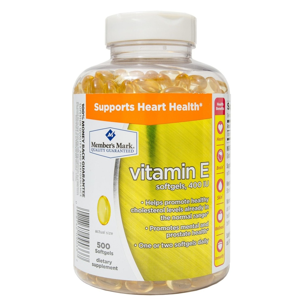 Μέλη Mark Vitamin E 400 IU Συμπλήρωμα διατροφής (500 ct.)