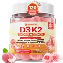 Βιταμίνη D3 K2 Γεμισμένη Gummies 5000IU / 10.000 IU με 500mg Ασβέστιο + K2 (MK-7) 200mcg, Μαγνήσιο, Βιταμίνη C & Ψευδάργυρος, Επιπλέον Δύναμη - Αποτελεσματικότητα για τα οστά Δόντια μυών, Vegan -- Συσκευασία των 2