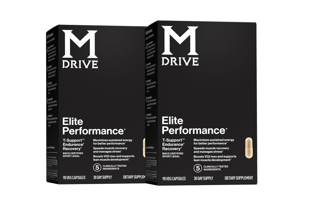Mdrive Elite Testosterone Booster for Men - Supports Immune Health, Energy, VO2Max, Recovery, Stress Relief, Lean Muscle, KSM-66 Ashwagandha, DIM, Fenugreek, 180 Capsules