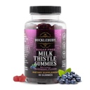 Bucklebury Sugar-Free Milk Thittle Gummies 1000mg με Φυσικό άρωμα βατόμουρο - Vegan, χωρίς γλουτένη, συμπλήρωμα μη ΓΤΟ Φυσικό γάλα γαϊδουράγκαθο για την υγεία του ήπατος, την ανοσία και την αντιοξειδωτική υποστήριξη -60 Count
