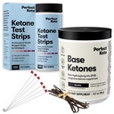 Perfect Keto Ketone Bundle — Exogenous Ketones Powder (Vanilla, 6.7 oz) + 100 ct Urine Ketone Test Strips — Keto Support & Monitoring Kit for Low Carb/Ketogenic Diets