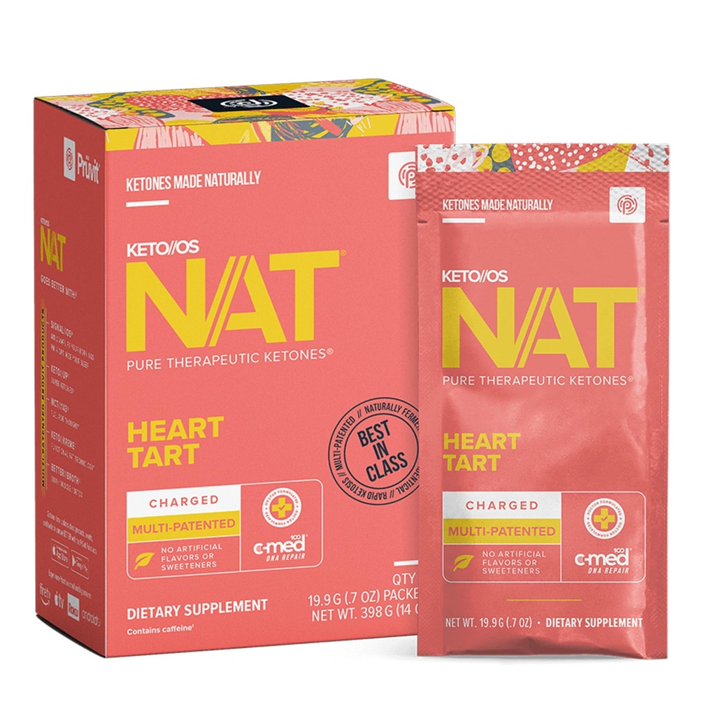 PRÜVIT Keto//OS NAT® Heart Tart Supplements – Charged - (20 Count)