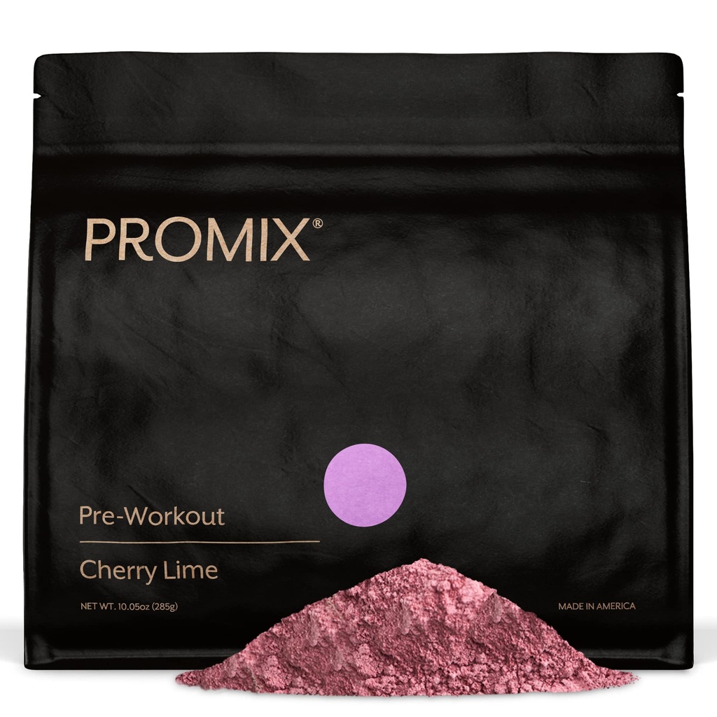 ProMix Nutrition Pre-Workout Powder, Cherry Lime - Maximize Focus & Performance - Helps Muscle Gain, Endurance - Vitamin B12, Caffeine, Beta-Alanine & L-Tyrsosine - 30 Servings (Pack of 1)